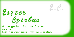 eszter czirbus business card